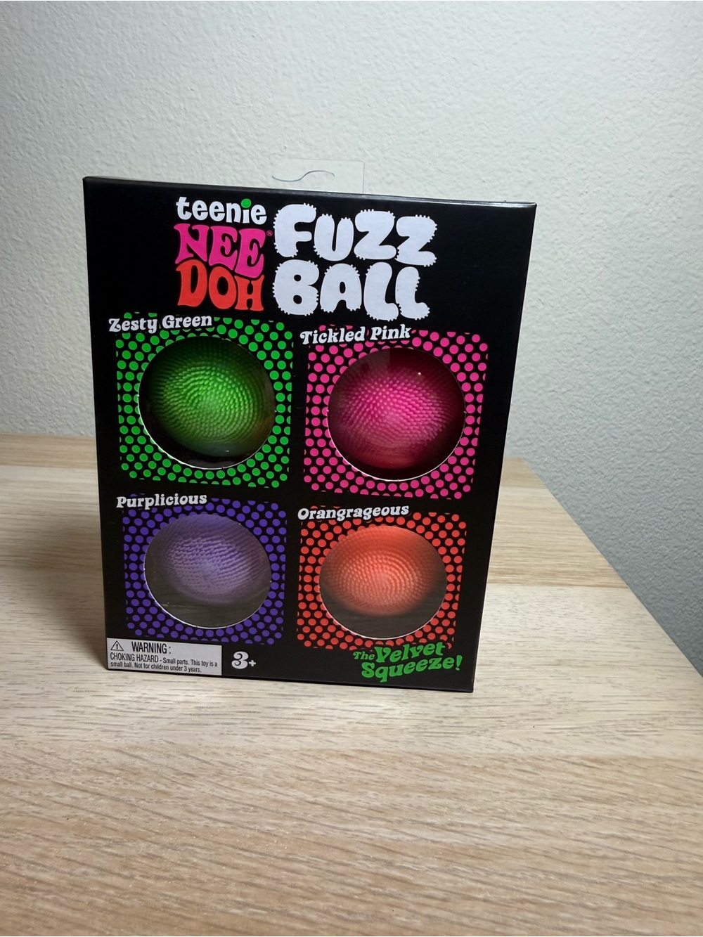 teenie NEE DOH Fuzz Ball Set - Green, Pink, Purple, Orange
